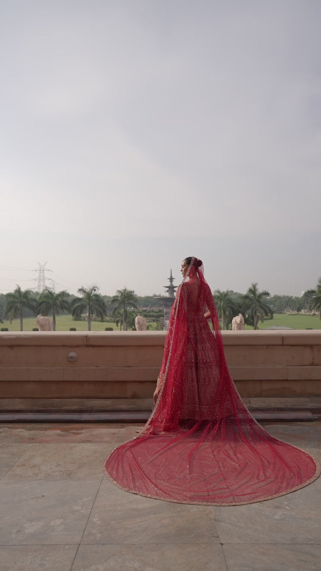 Deep Red Bridal Lehenga Choli Set – Nitika Gujral