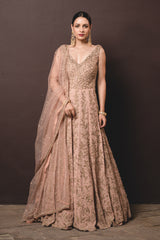 Tea Rose Shimmer Georgette Gown