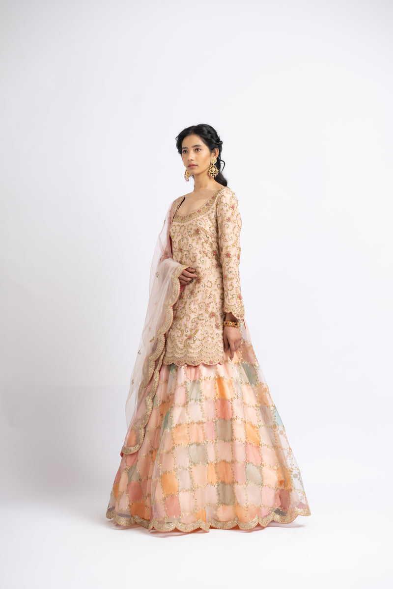 beautiful lehenga with short kurti | Indian designer outfits, Clothes  design, Fashion