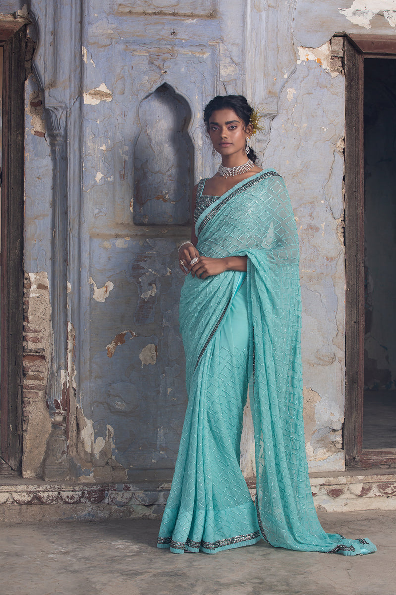 Aishwarya Aqua Blue Designer Women's Soft Silk Paithani Saree With Blouse  Piece – Varkala Silk Saree